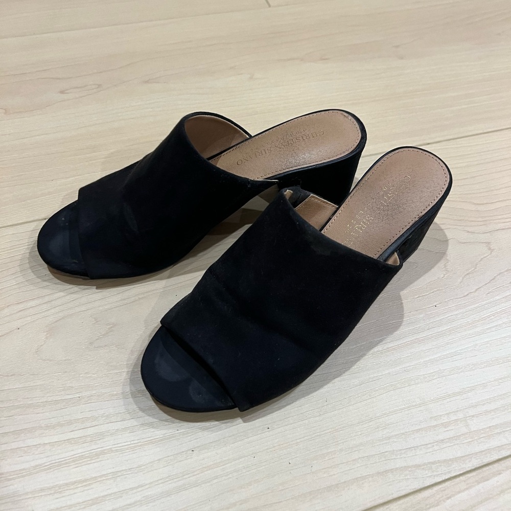Heeled Block Mule Size 6.5
